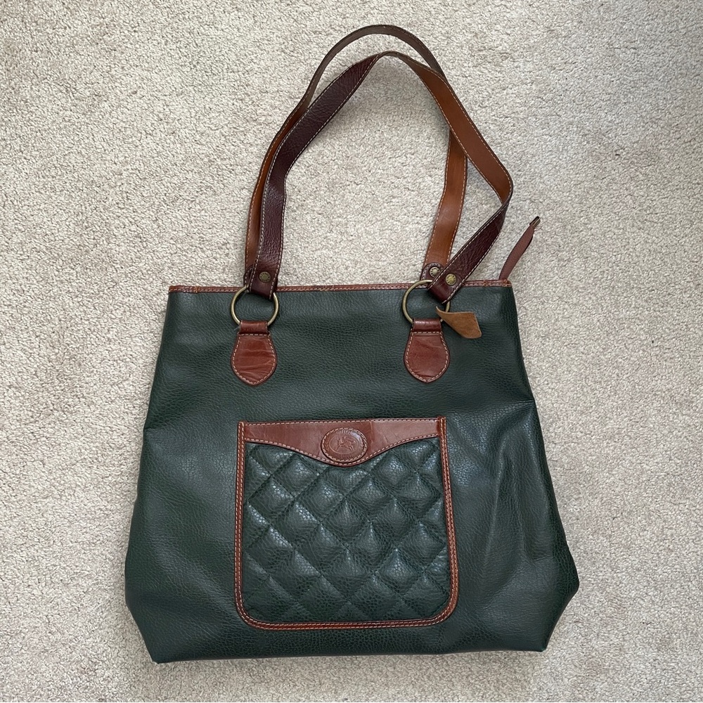 LUIGI | GORGEOUS FOREST GREEN/TAN GENUINE LEATHER PURSE 💚🤎